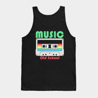 Tribute to Legends of Old School Music - Retro Cassette Tape Design Tank Top